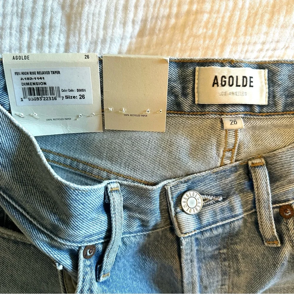 AGOLDE FEN - DIMENSION LIGHT WASH - SIZE 26 - NEW NWT - Picture 11 of 11